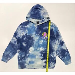 Insomniac EDC Electric Daisy Carnival Tie Dye Hoodie Blue White Mens XL Festival